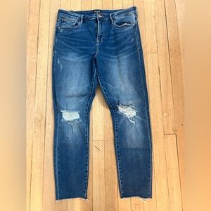 Dear John Olivia skinny jeans with raw hem and distressing size 31